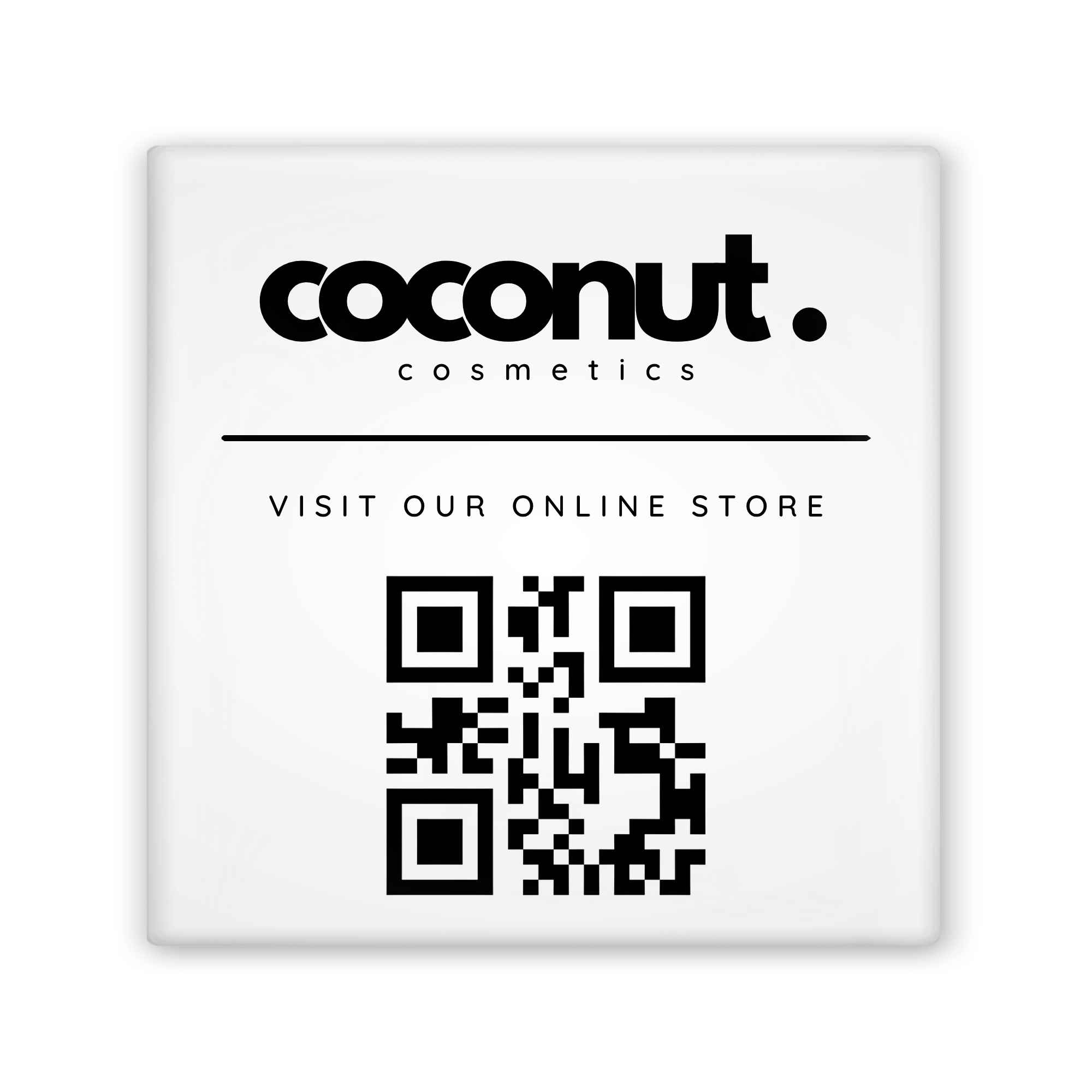 logo with a QR code on a white background